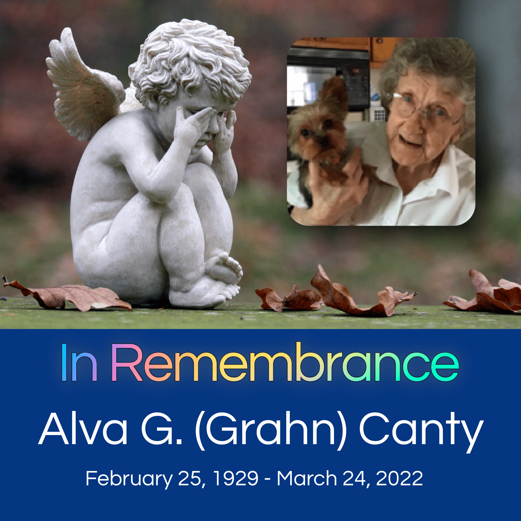 In Remembrance - Alva G. (Grahn) Canty