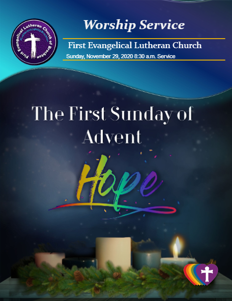 11/29/2020 – Bulletin – First Sunday of Advent – First Lutheran Church